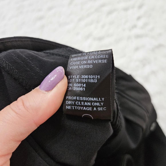 Elie Tahari Women's Black Wool Lace Side Bootcut Leg‎ Trousers. Size 8 - Picture 6 of 12